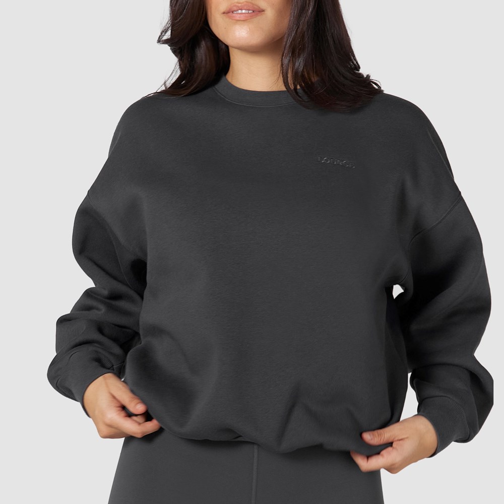 Lounge Underwear 365 Oversized Crew Neck Jumper Pebble | CH6154793