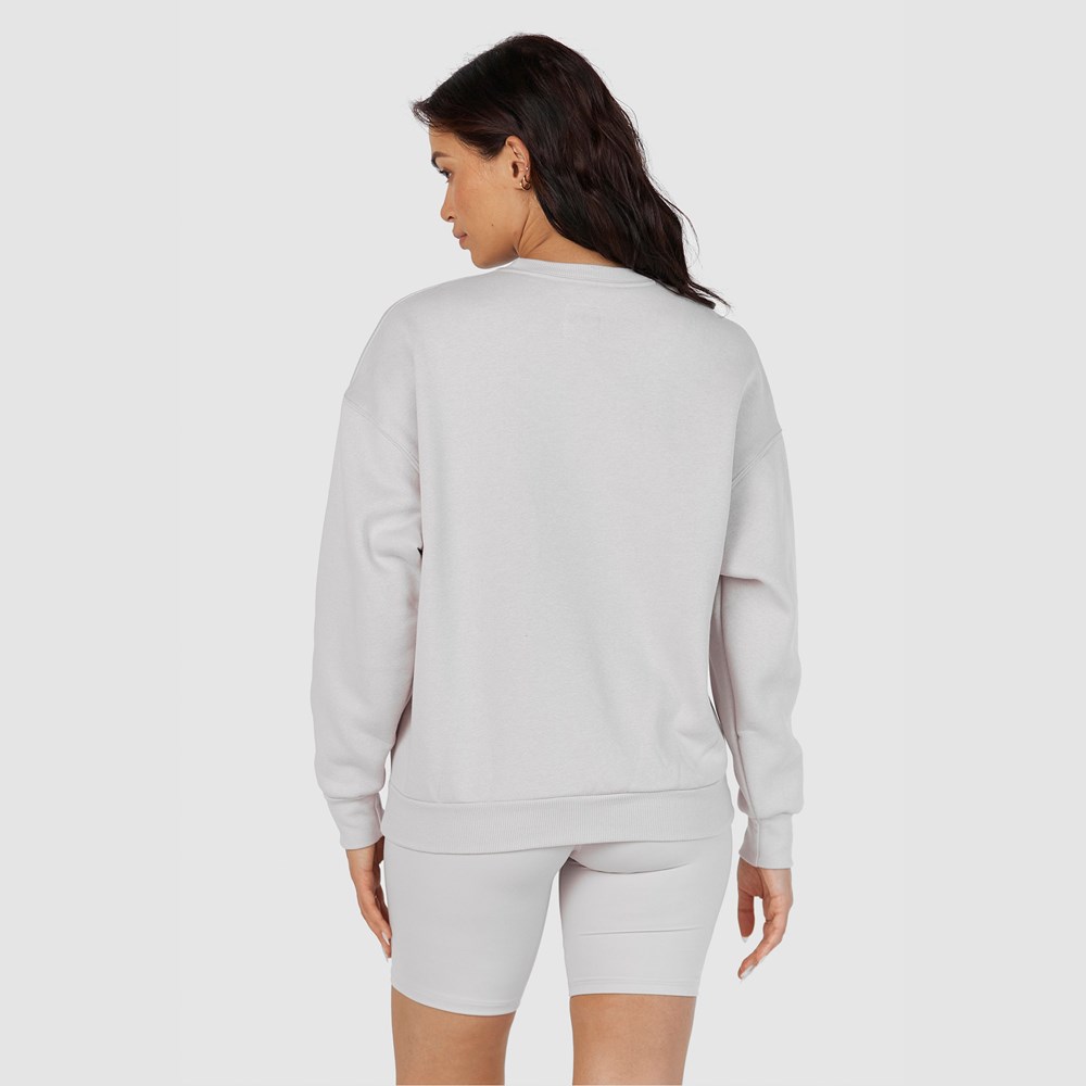 Lounge Underwear 365 Oversized Crew Neck Jumper Stone | VR1049573