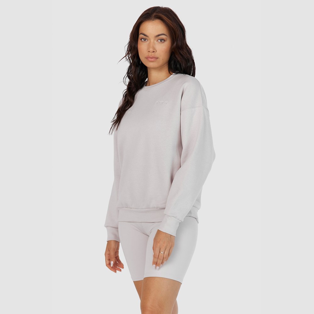 Lounge Underwear 365 Oversized Crew Neck Jumper Stone | VR1049573