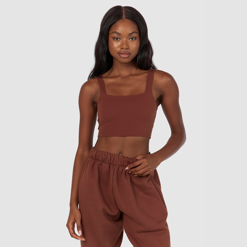 Lounge Underwear 365 Second Skin Tank Top Chocola | YD6047835