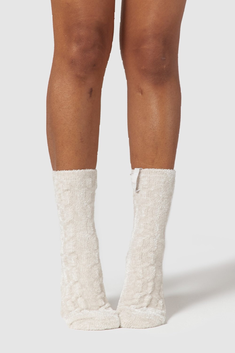 Lounge Underwear Chenille Gebreid Socks Pearl | WD3045968