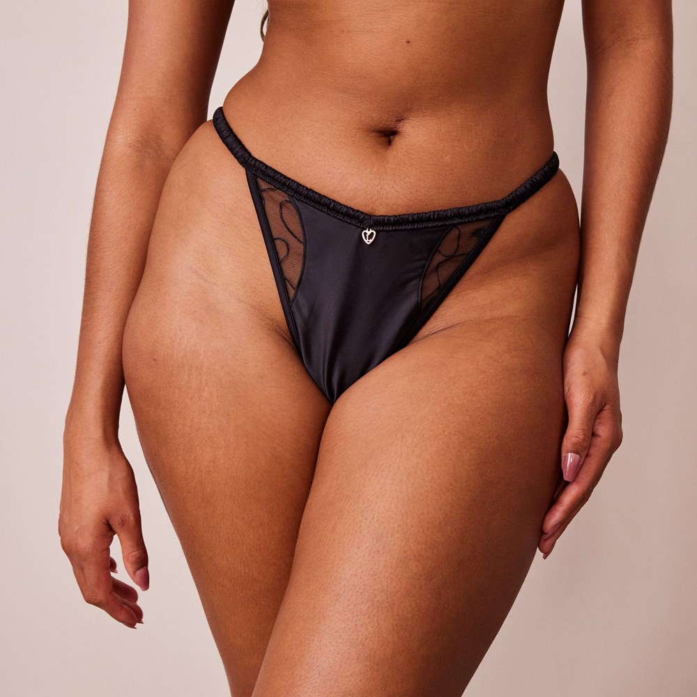 Lounge Underwear Cherish G-string Zwart | KJ9763812