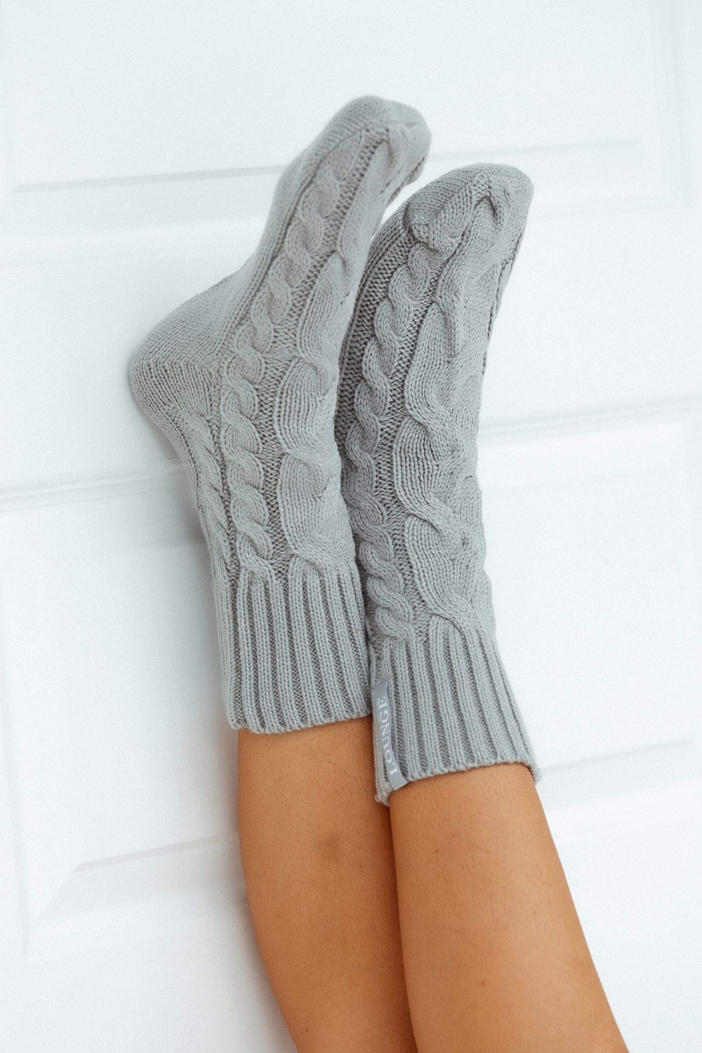 Lounge Underwear Cosy Gebreid Socks Grijs | KF1725398