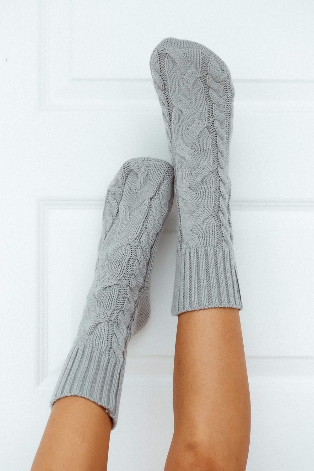 Lounge Underwear Cosy Gebreid Socks Grijs | KF1725398