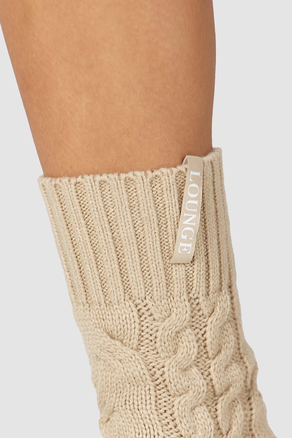 Lounge Underwear Cosy Gebreid Socks Mink | EV8204531