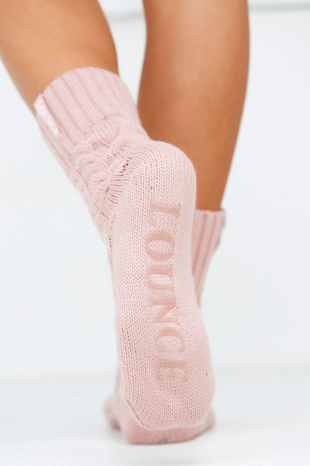 Lounge Underwear Cosy Gebreid Socks Roze | LN5304612