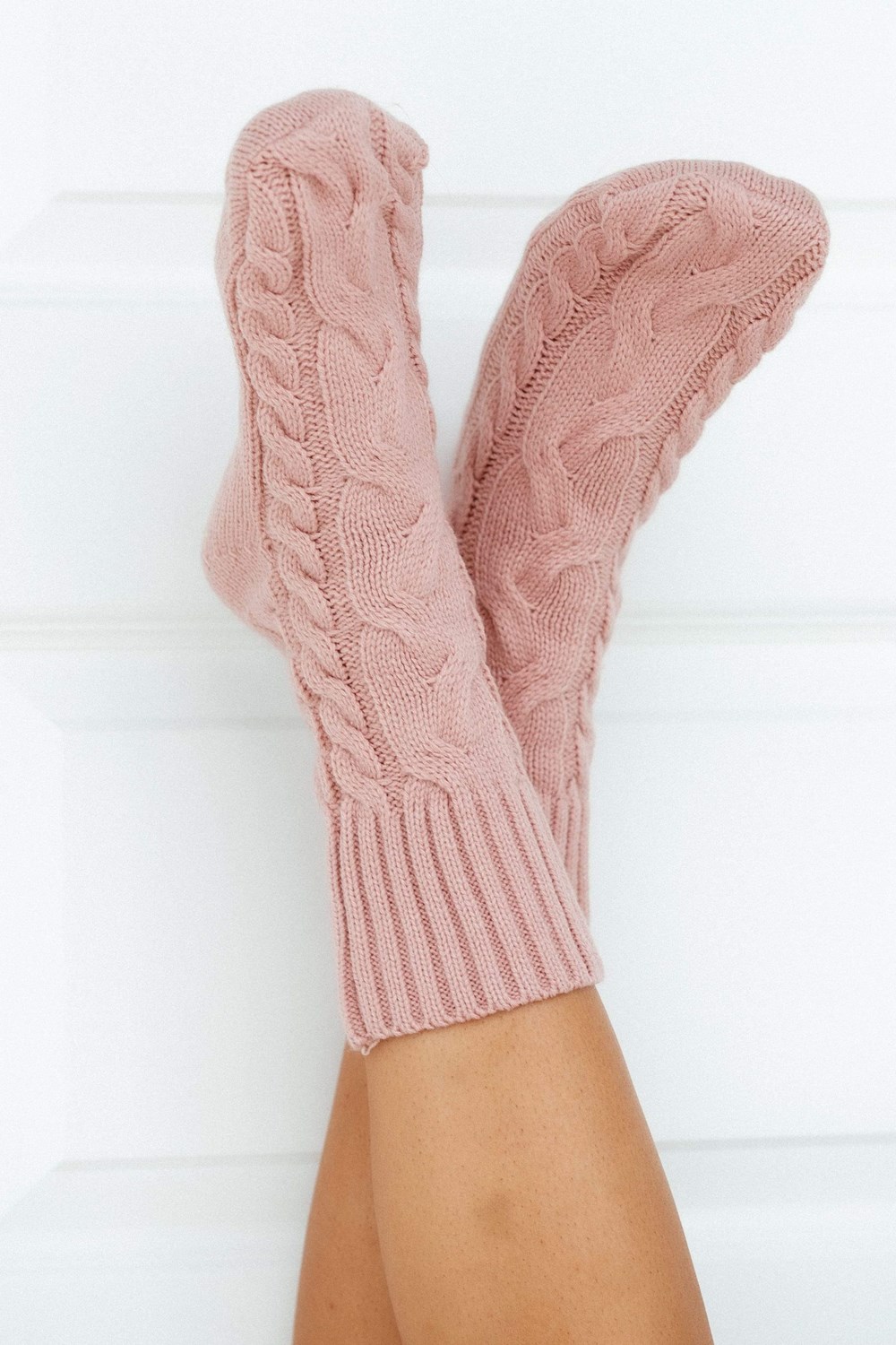 Lounge Underwear Cosy Gebreid Socks Roze | LN5304612