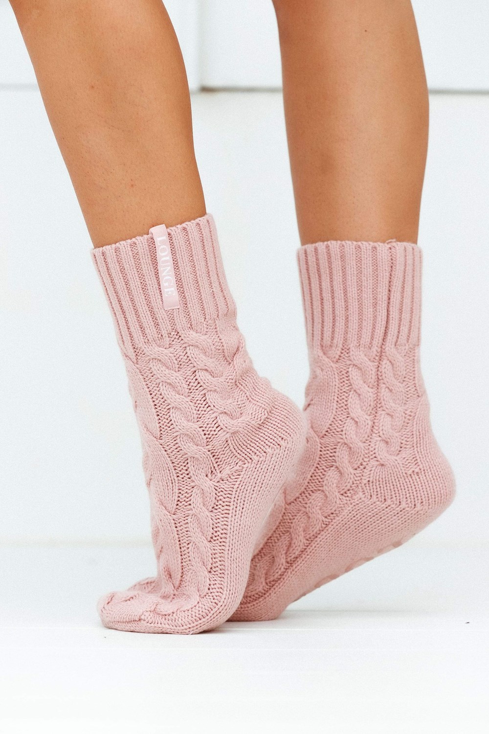 Lounge Underwear Cosy Gebreid Socks Roze | LN5304612