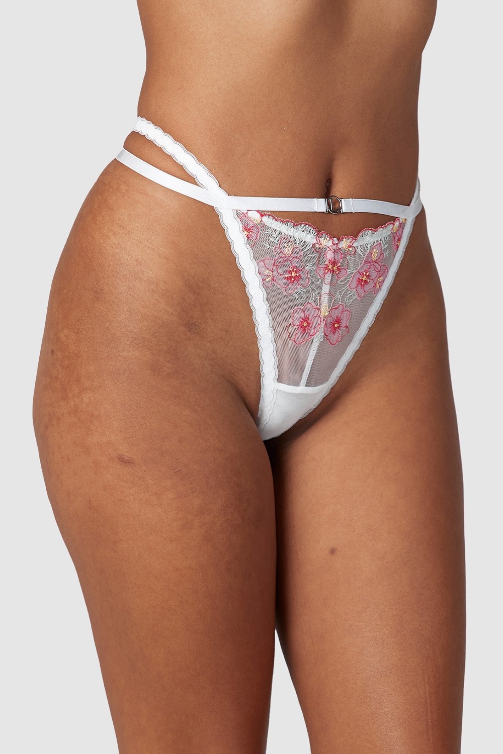 Lounge Underwear Ditsy Embroidered G-string Wit | OX5019782