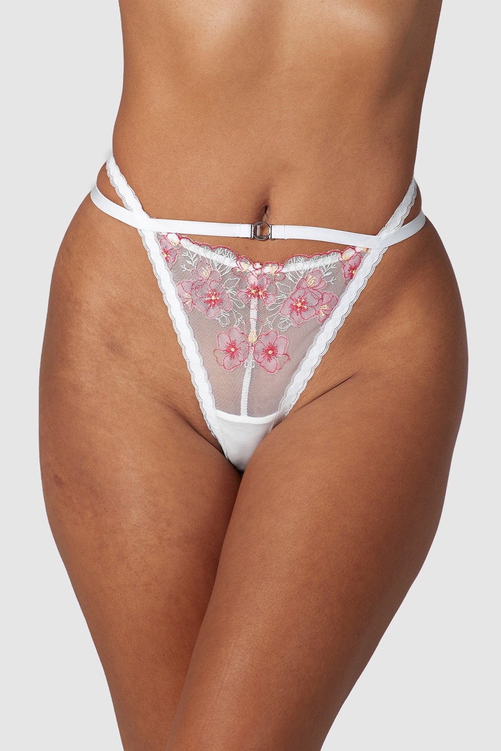 Lounge Underwear Ditsy Embroidered G-string Wit | OX5019782