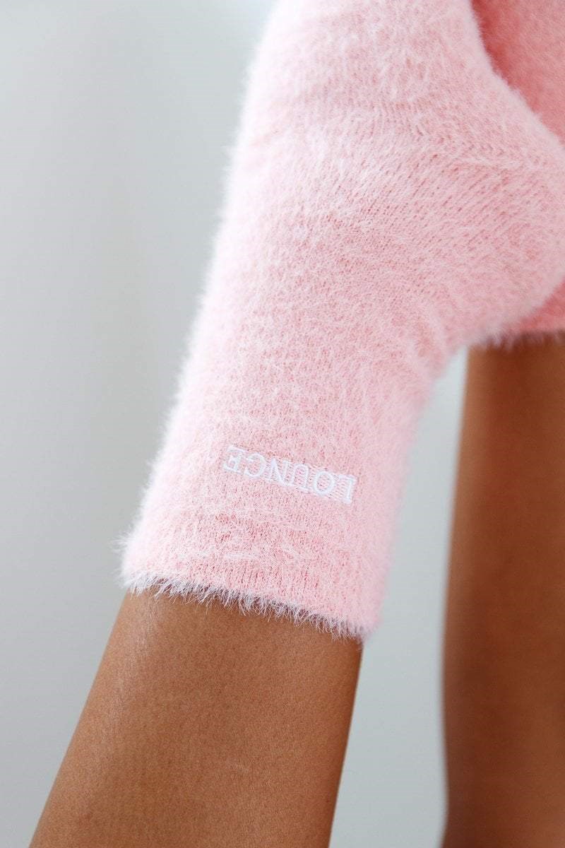 Lounge Underwear Embroidered Lounge Toastie Socks Roze | WV2908754