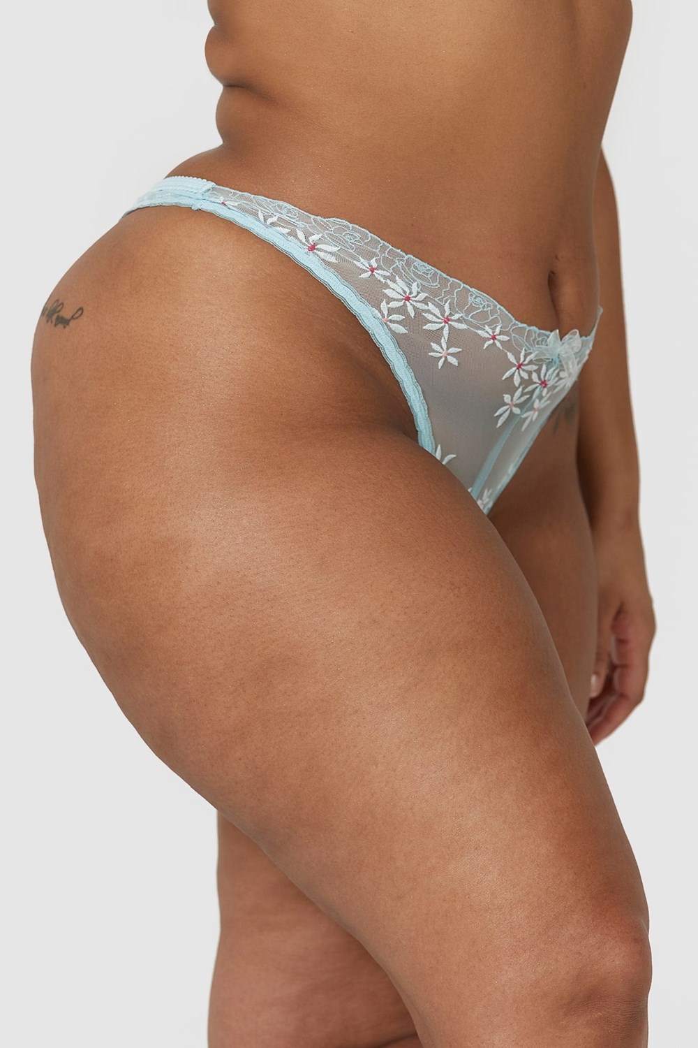 Lounge Underwear Fleur String Blauw | BI2687314