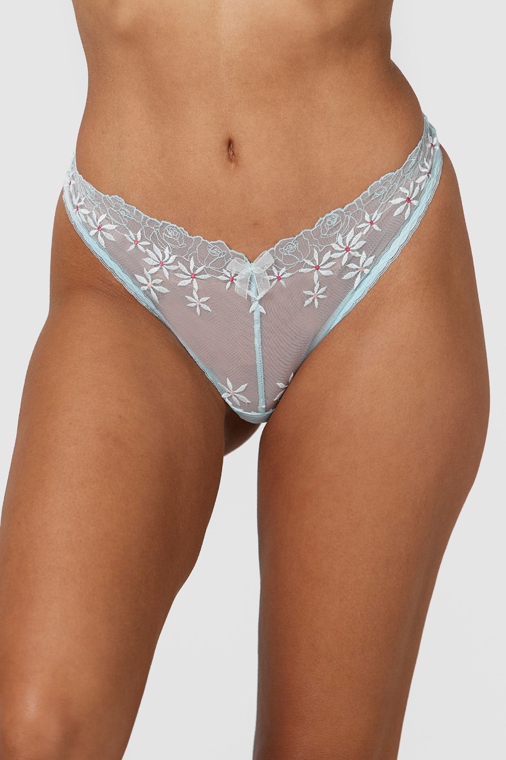 Lounge Underwear Fleur String Blauw | BI2687314