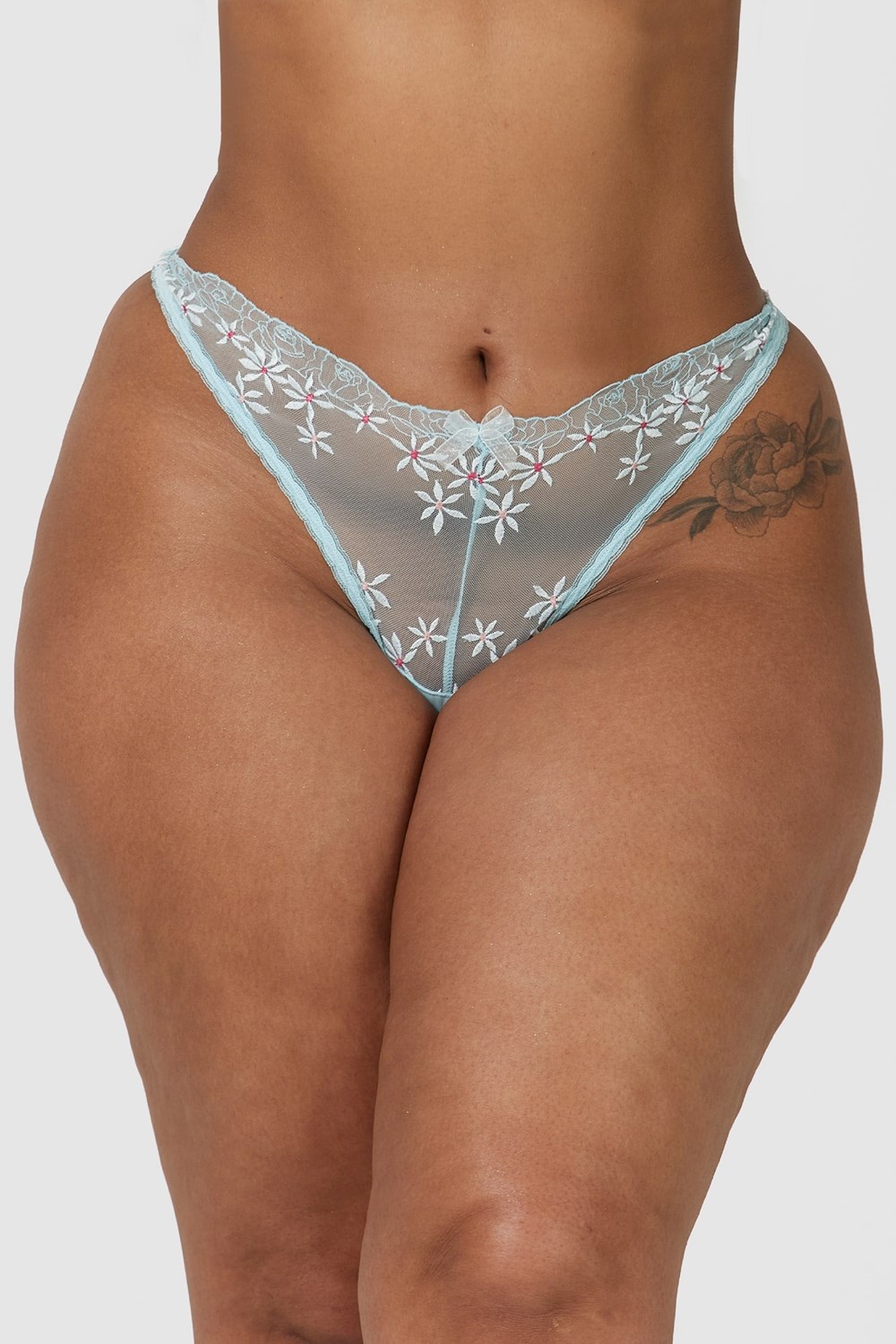 Lounge Underwear Fleur String Blauw | BI2687314