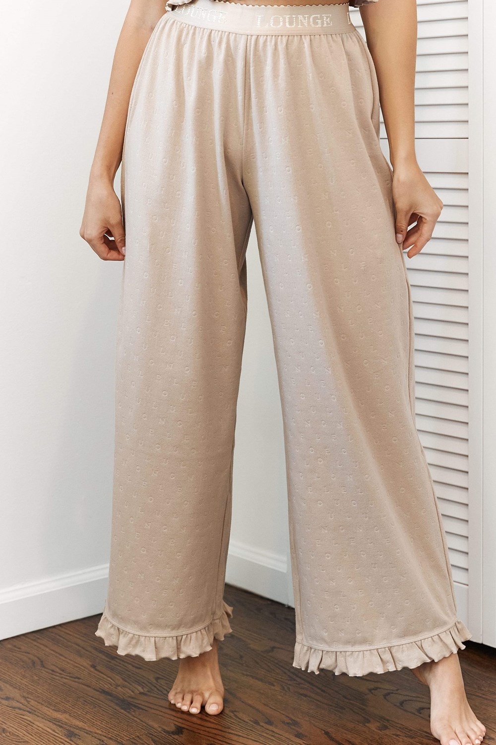 Lounge Underwear Frill Pajama Trousers Mink | ZT6954812