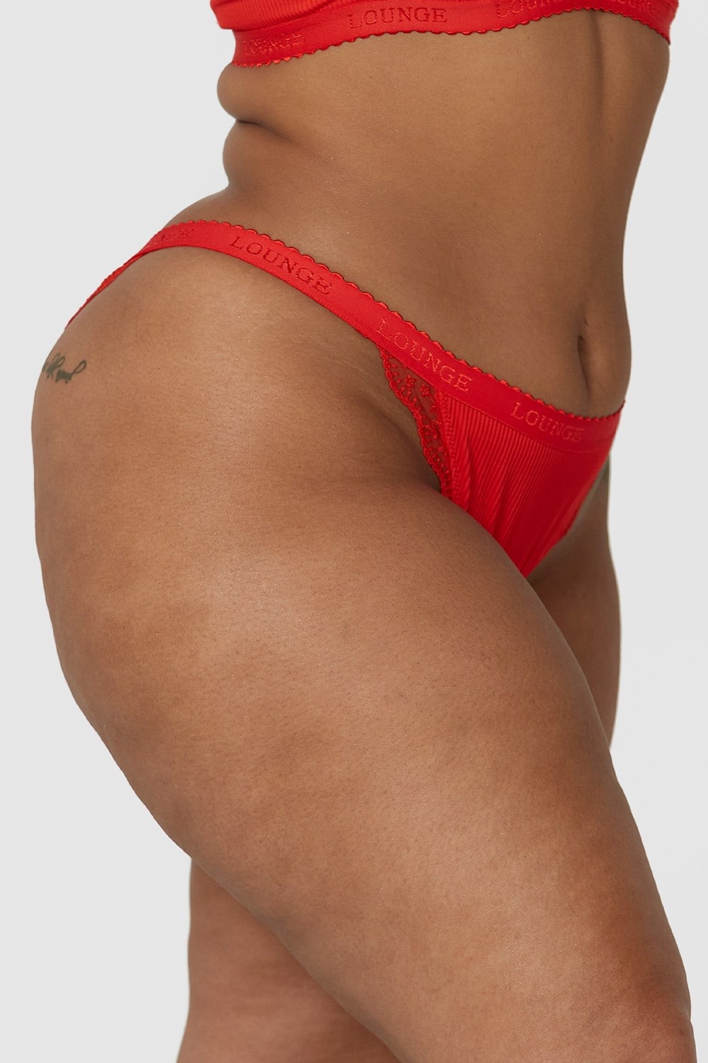 Lounge Underwear Geribbeld Briefs Rood | DW9751048