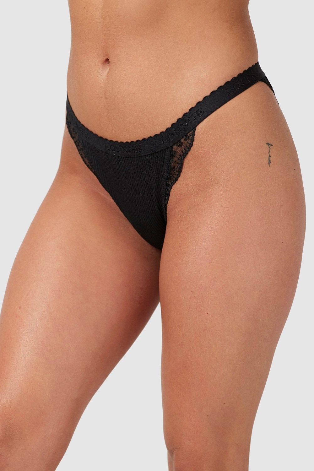 Lounge Underwear Geribbeld Briefs Zwart | XY7248051