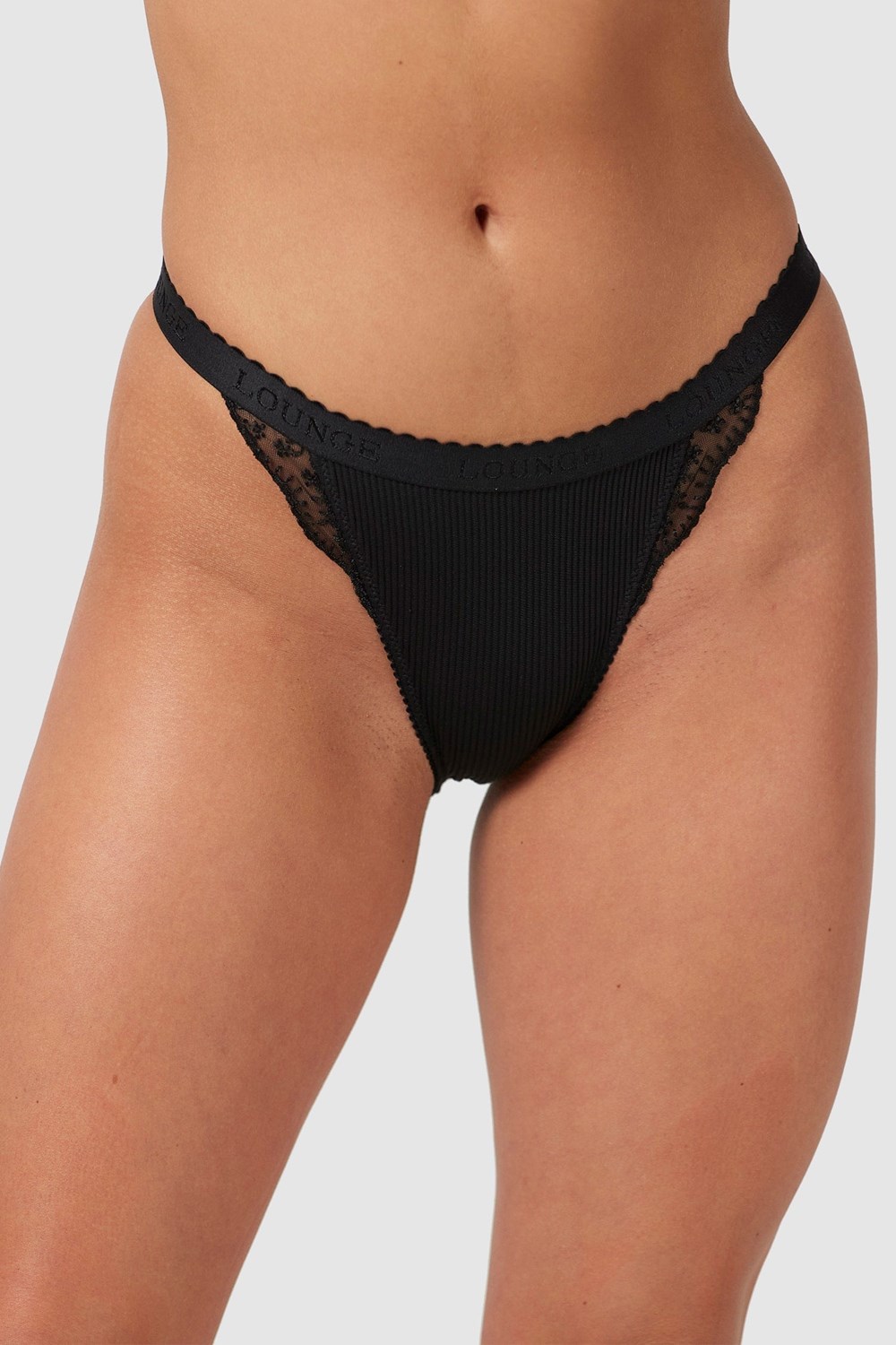 Lounge Underwear Geribbeld Briefs Zwart | ZA4385927