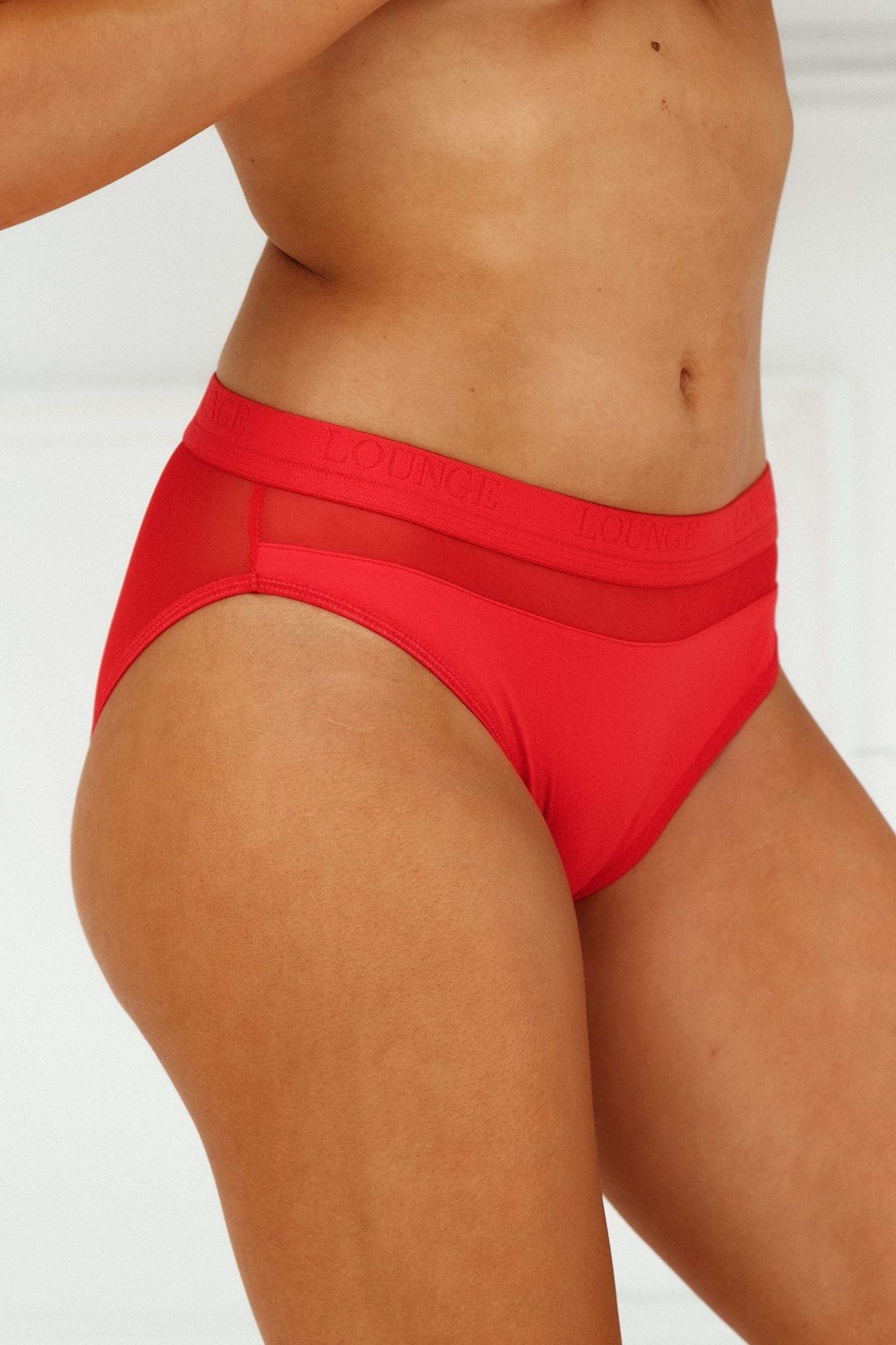 Lounge Underwear Mesh Briefs Rood | ZK3172804