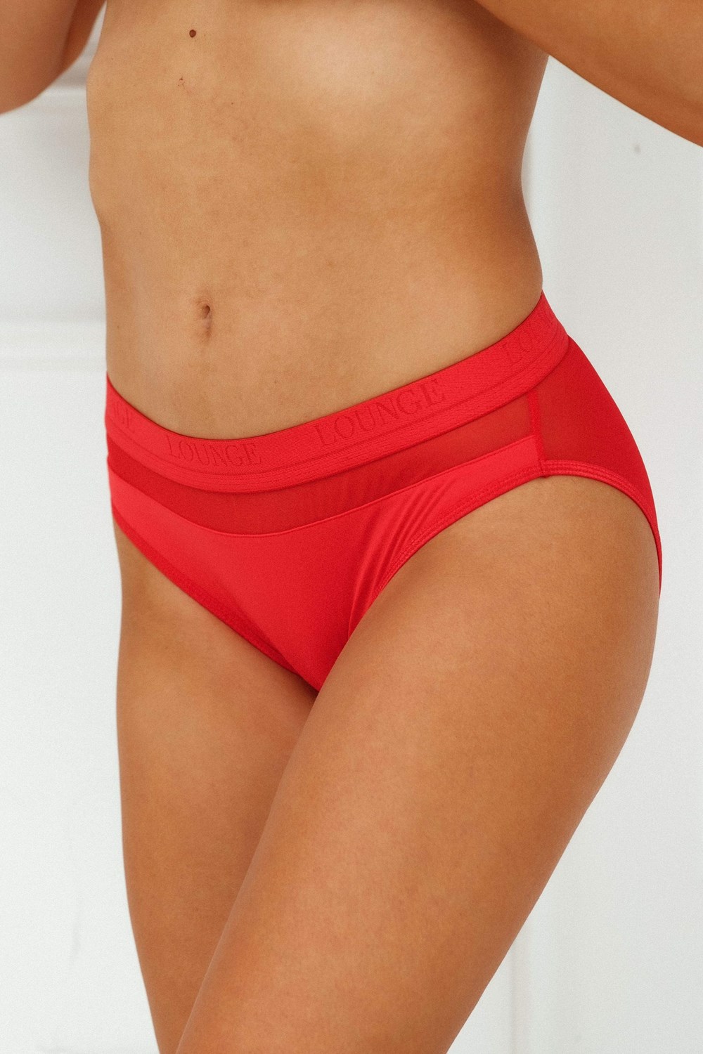 Lounge Underwear Mesh Briefs Rood | ZK3172804