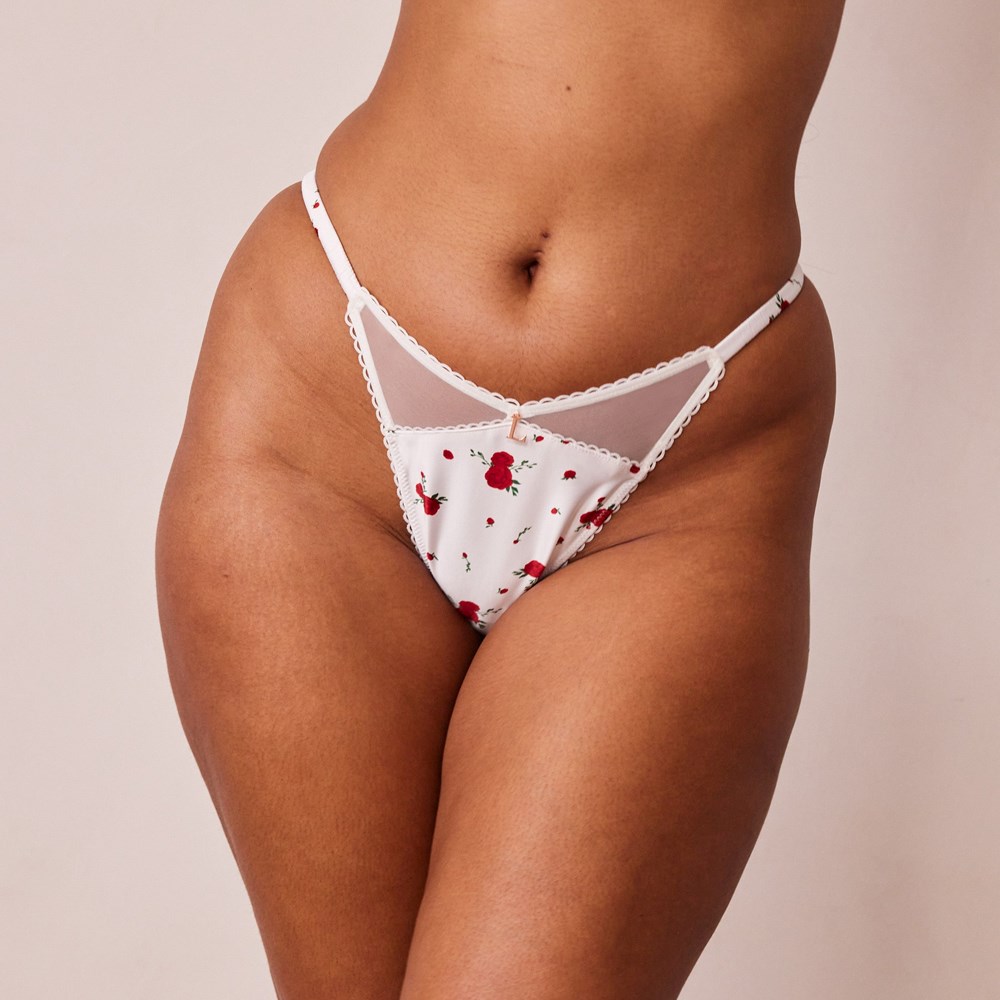 Lounge Underwear Rose String Wit | JE7514629