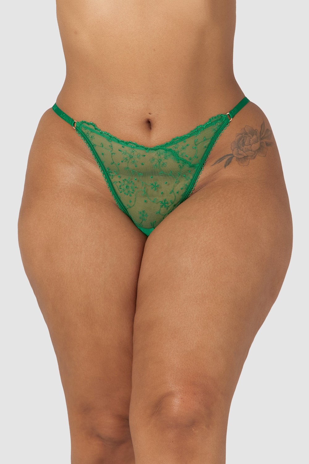 Lounge Underwear Slinky Open Back Briefs Emerald | RG5203489