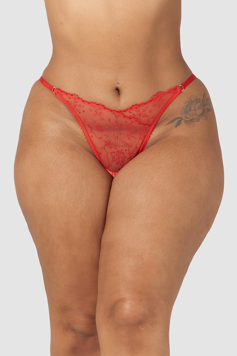 Lounge Underwear Slinky Open Back Briefs Rood | RH7230619