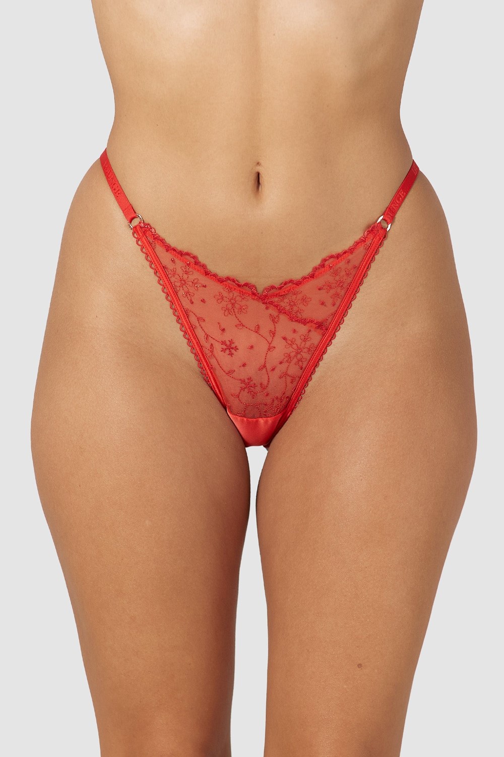 Lounge Underwear Slinky Open Back Briefs Rood | RH7230619