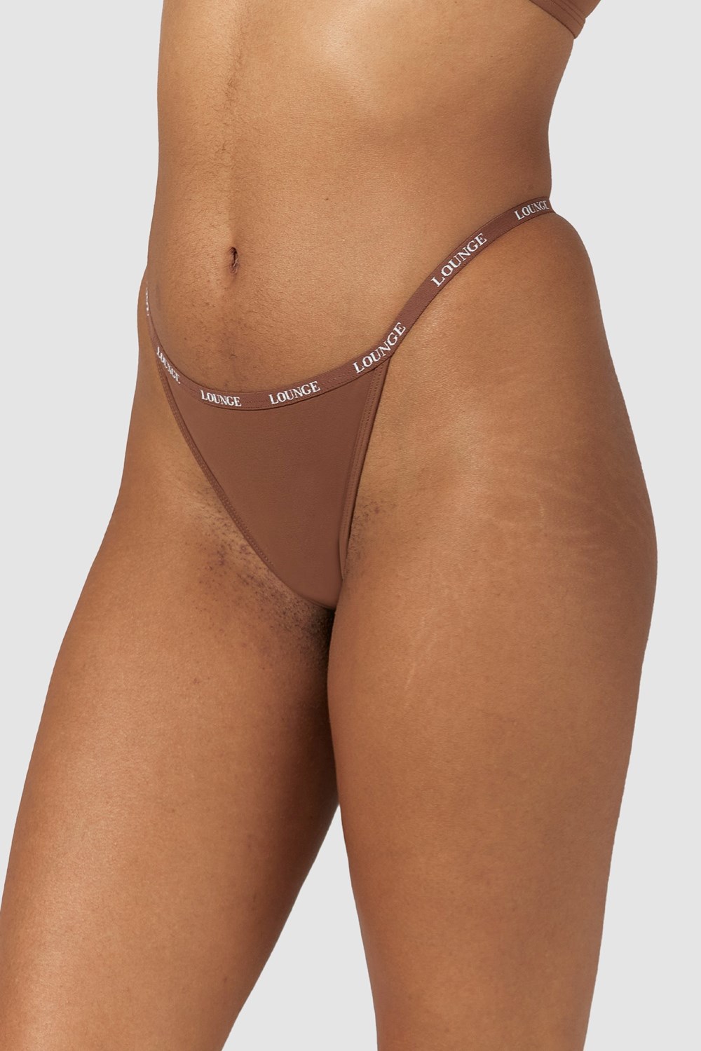 Lounge Underwear Smooth String Chestnut | NA0568472