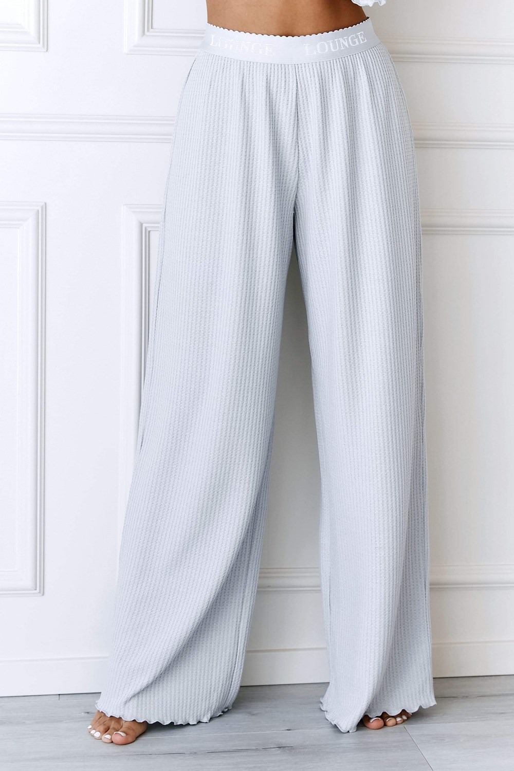 Lounge Underwear Soft Waffle Pajama Trousers Frost | JZ5608497