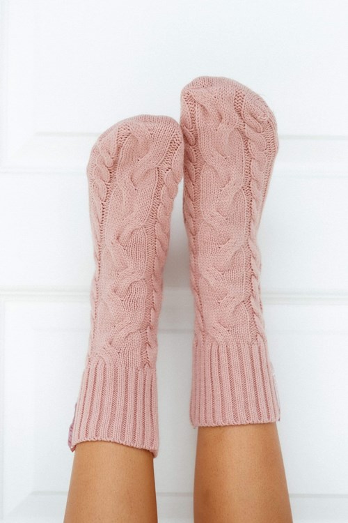 Lounge Underwear Cosy Gebreid Socks Roze | LN5304612