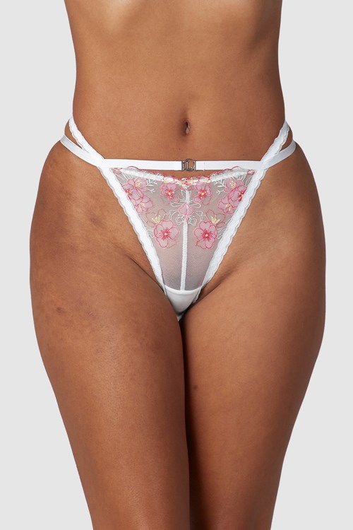 Lounge Underwear Ditsy Embroidered Briefs Wit | WA1250948