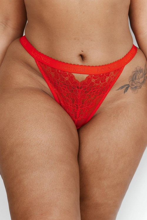 Lounge Underwear Flair String Rood | KE3971456