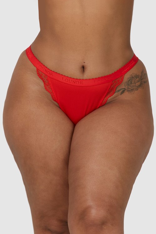 Lounge Underwear Geribbeld Briefs Rood | DW9751048