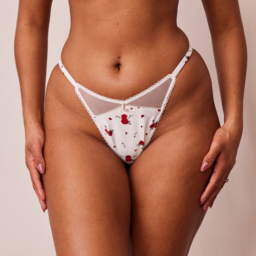 Lounge Underwear Rose String Wit | ZP8425370