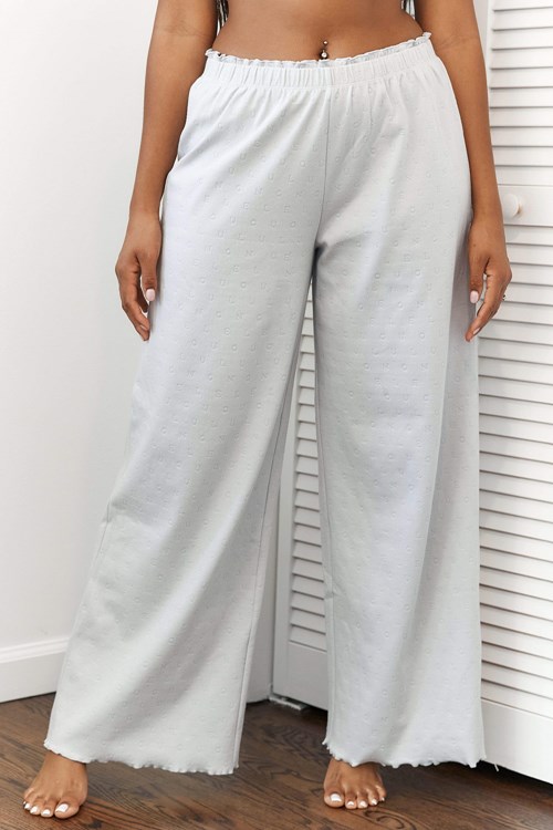 Lounge Underwear Ruffle Pajama Trousers Frost | CB1432579