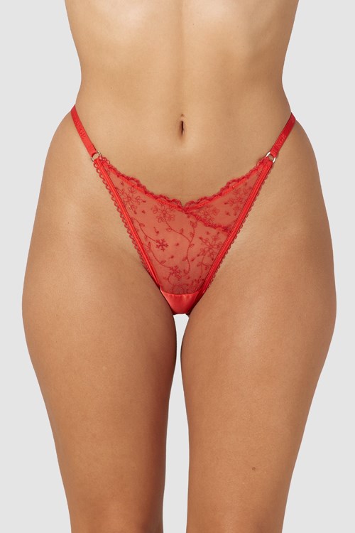 Lounge Underwear Slinky Open Back Briefs Rood | RH7230619