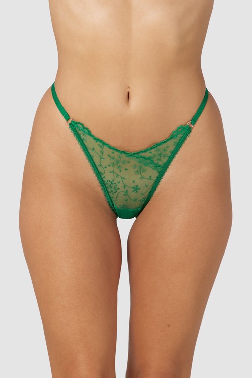 Lounge Underwear Slinky Open Back Briefs Emerald | XI2834560