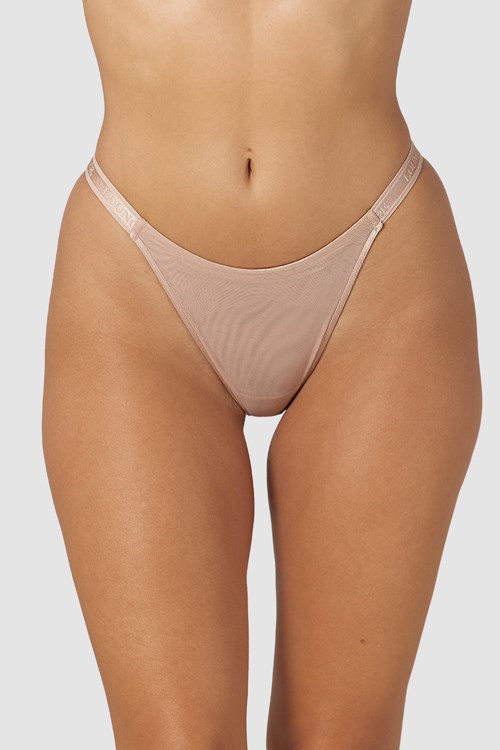 Lounge Underwear Smooth Mesh Briefs Taupe | UK2689035