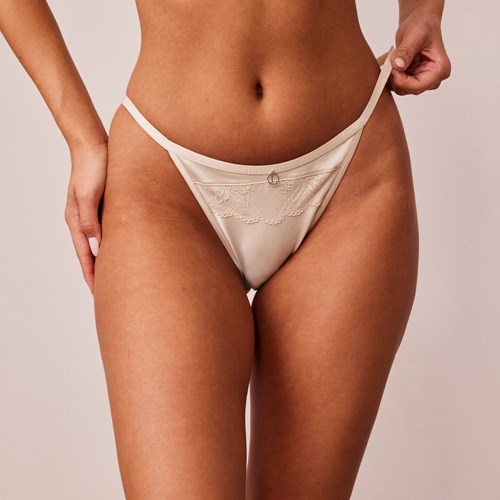 Lounge Underwear Soft Satin Briefs Latte | EK2945837